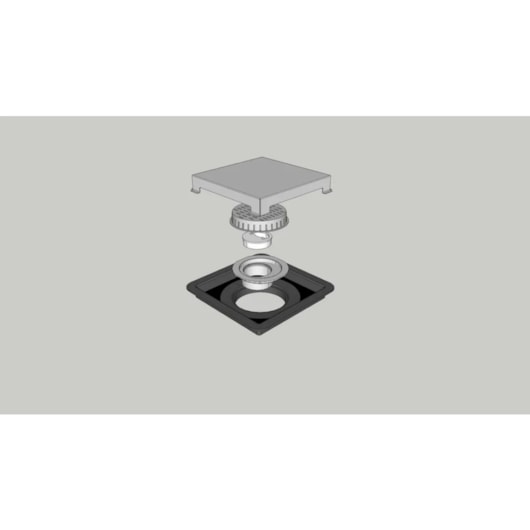 Ralo Square Tampa Inox Polido Linear 15X15Cm - Imagem principal - e66d4d0c-a73e-4898-8469-9e1329072a28