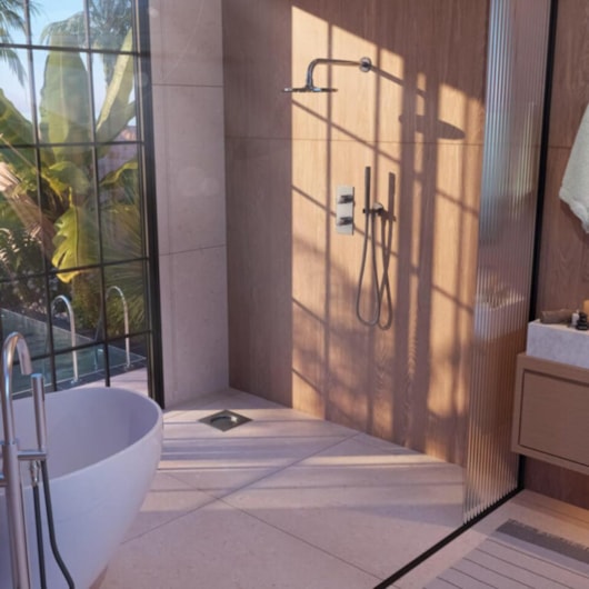 Ralo Touch Escovado Linear 15x15cm - Imagem principal - 72b829ed-5ada-4cb1-8bad-4983bd94c119