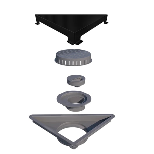 Ralo Vertex Elleve Tampa Inox Black Matte Linear - Imagem principal - 56355a2c-0d5a-4b7c-a938-c91a3936cd4a
