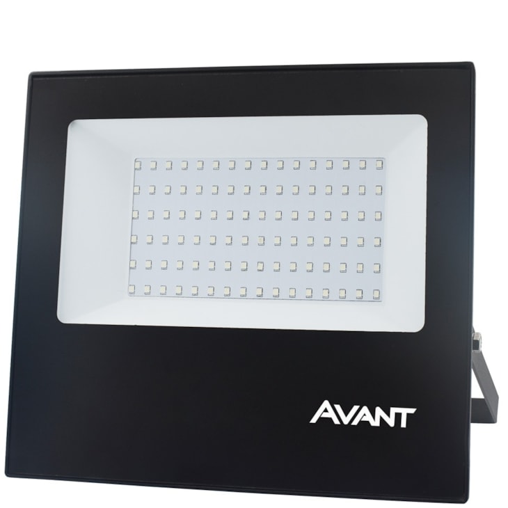 Refletor De Led Slim 100 6500k  Lúmens Bivolt Emissão De Luz Branca Avant 7500lms