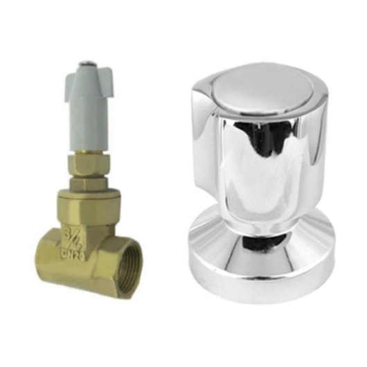 Registro De Gaveta Com Canopla C40 Cromado Romar DN20 - Imagem principal - c049b7aa-a301-4457-a6a2-3a3cf64f7cc8