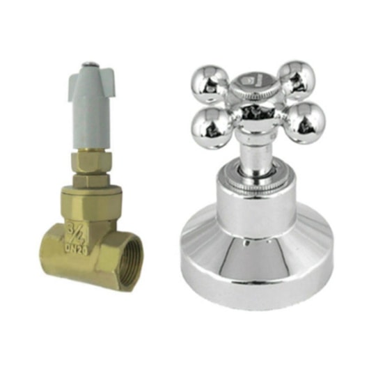 Registro De Gaveta Com Canopla Luny C33 Cromado Romar DN20 - Imagem principal - be1070b0-463e-4484-943d-7980190fcd6e