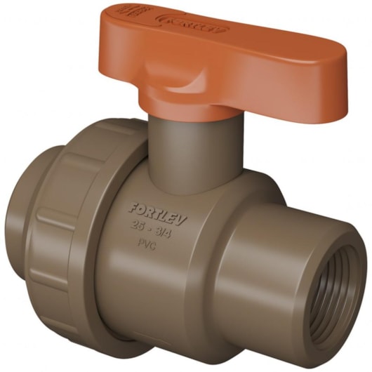 Registro Soldável De Esfera Com União Fortlev 6cm - Imagem principal - 7402e781-913a-4542-b925-ab37ad646a59