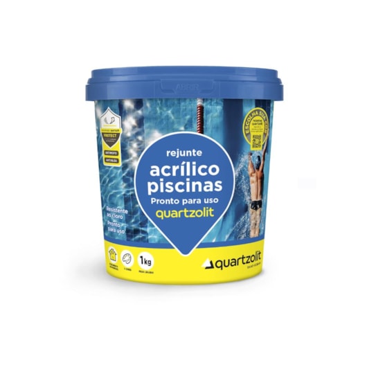 Rejunte Acrilico Para Piscina Azul Celeste Quartzolit Balde 1kg - Imagem principal - fde7059e-6068-4aa6-bd7d-fcb6ecbb2744
