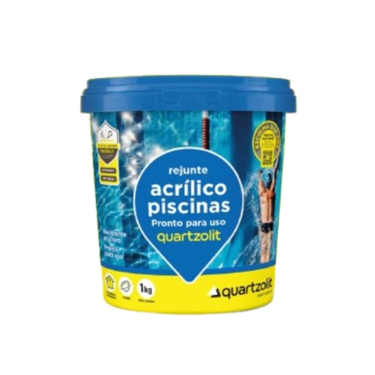 Rejunte Acrilico Para Piscina Branco Quartzolit Balde 1kg - Imagem principal - 2553bad1-5acc-4deb-8197-a2c6df12a3fe