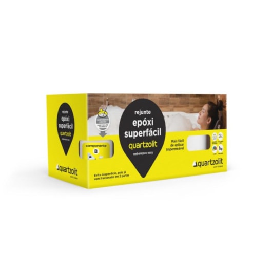 Rejunte Epóxi Superfácil Cinza Artíco Quartzolit 1kg - Imagem principal - 0bfc850c-fb77-4b9b-94b8-fc2510a445e2