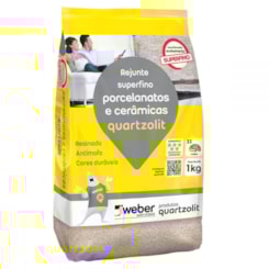 Rejunte Porcelanatos E Cerâmicas Superfino 1kg Corda Quartzolit