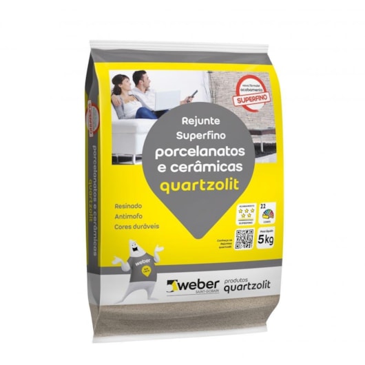 Rejunte Porcelanatos E Cerâmicas Superfino Branco Quartzolit 5kg - Imagem principal - a1b21739-1877-4d9e-970d-9996a5fd7a1a