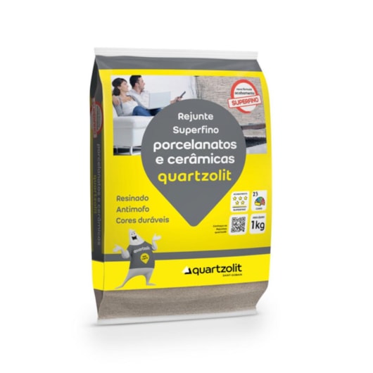 Rejunte Porcelanatos E Cerâmicas Superfino Preto Grafite Quartzolit 1kg - Imagem principal - 48397134-b183-4554-8f2c-db716fc9dcf2