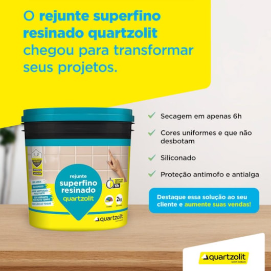 Rejunte Super Resinado Canela Quartzolit Pote 2kg - Imagem principal - d22172c1-054c-489c-b89f-f0068d959b82