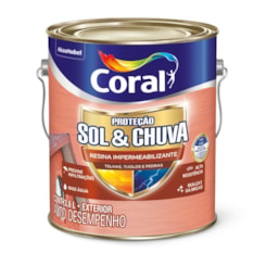 Resina Impermeabilizante Proteção Sol e Chuva Perola Claro Coral 3,6L