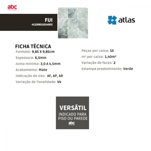 Revestimento Atlas Omd-14952 Fiji 10x10cm - Imagem principal - d76954b9-2201-451e-85b4-c9740bb0acf7