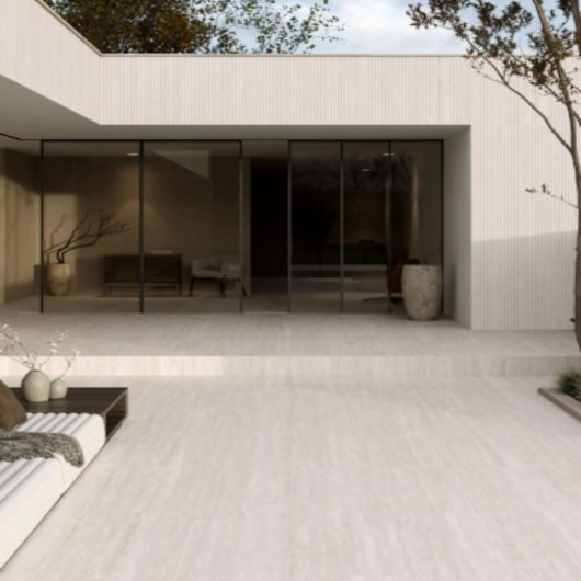 Revestimento Biancogres Flut Travertino Tivoli Acetinado 45x90cm Retificado - Imagem principal - 9b2fedd3-164e-4b94-b831-9099436b167e