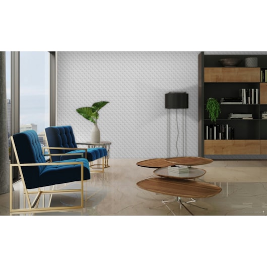 Revestimento Ceusa Dália Branco Acetinado 43,7x63,10cm Retificado  - Imagem principal - 5be63f9e-db9d-4b24-8a49-cf8013aa9165