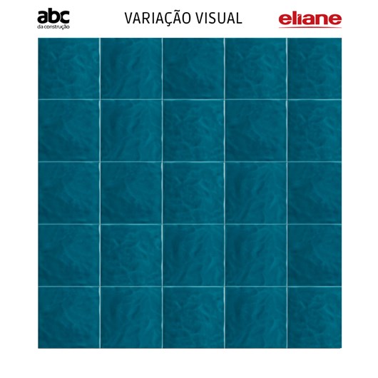 Revestimento Eliane Azul Mar Onda Brilhante 20x20cm Bold - Imagem principal - 95b30b50-e244-4575-a20e-616c82e8410d