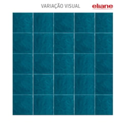 Revestimento Eliane Azul Mar Onda Brilhante 20x20cm Bold