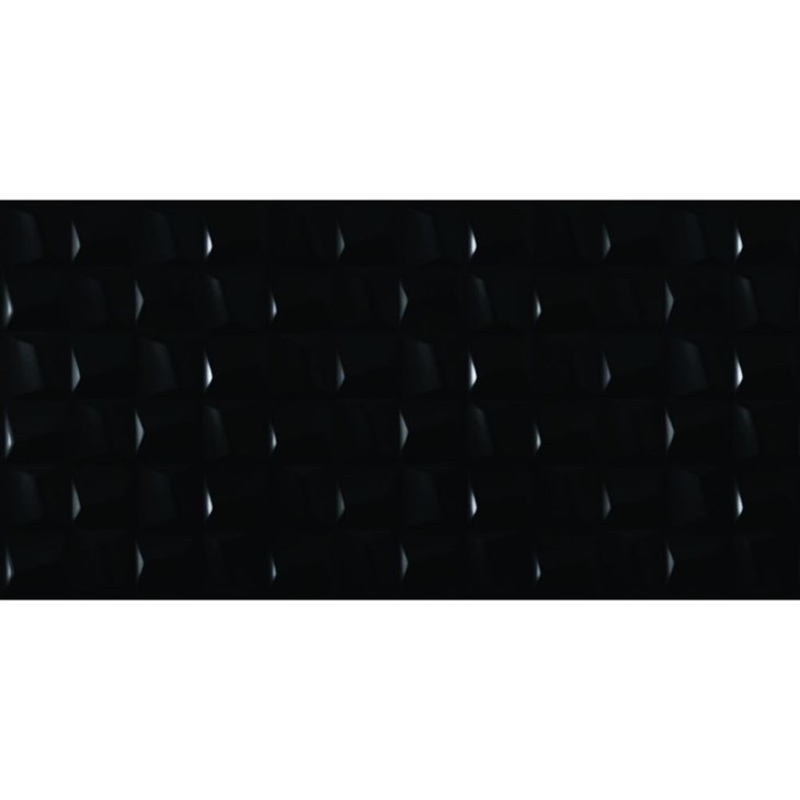 Revestimento Eliane Cubic Black Acetinado 45x90cm Preto Retificado 