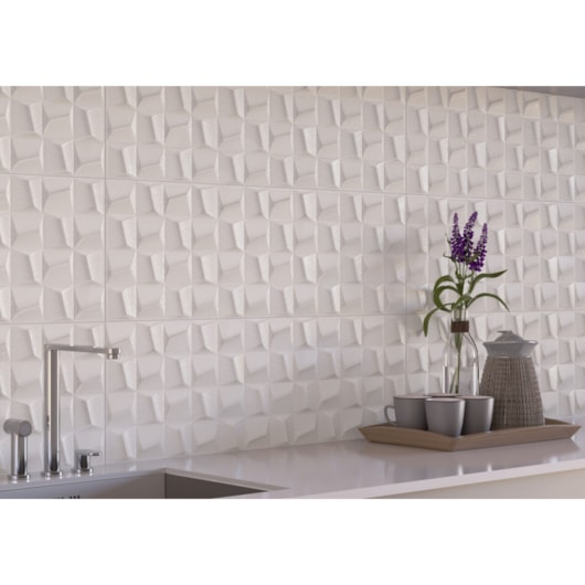 Revestimento Eliane Cubic Trama Perola Ma 30x90cm - Imagem principal - fb81e6aa-a5dc-4c77-bffc-d6581cc8b997