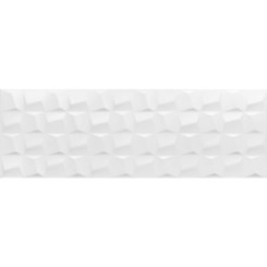 Revestimento Eliane Cubic White Acetinado 30x90cm Branco Retificado 