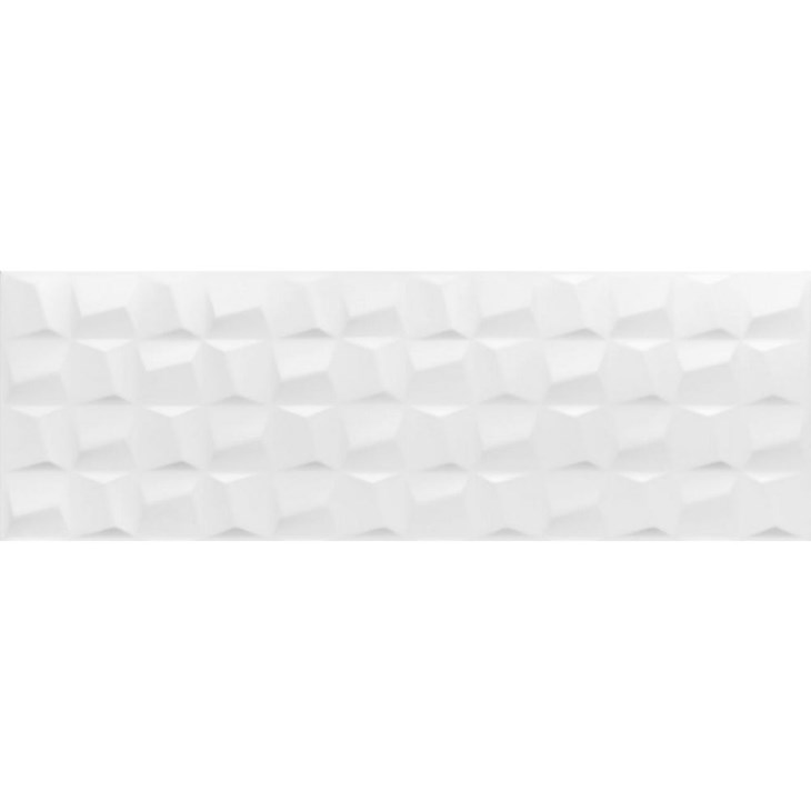 Revestimento Eliane Cubic White Acetinado 30x90cm Branco Retificado 