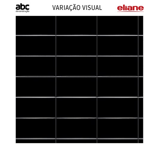 Revestimento Eliane Metrô Black Brilhante 10x20cm Preto Bold  - Imagem principal - be7680f7-e8a2-46a3-a550-88c272a308af