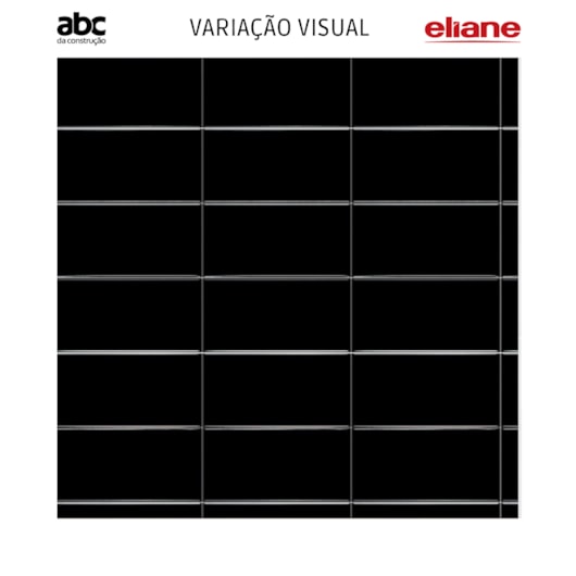 Revestimento Eliane Metrô Black Brilhante 10x20cm Preto Bold - Imagem principal - e453a992-63dd-49a6-83f3-f390ab0de5ea