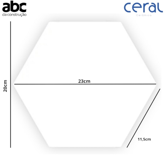 Revestimento Hexagonal Para Fachada 22,8x22,8cm Branco Ceral - Imagem principal - 956ea690-3fd8-48d2-90bd-82b6a59a2f9a