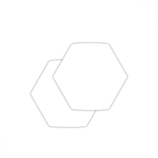 Revestimento Hexagonal Para Fachada 22,8x22,8cm Branco Ceral - Imagem principal - a753a202-5865-4fb8-a99e-681b742c441e