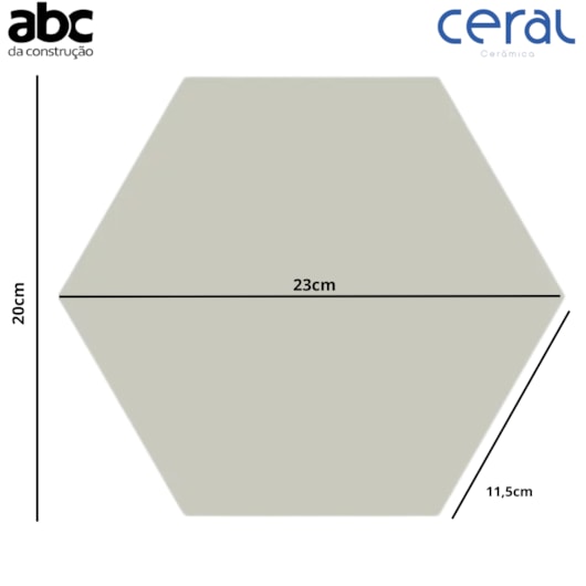 Revestimento Hexagonal Para Fachada 22,8x22,8cm Marfim Ceral - Imagem principal - e5db43f5-90bb-4d6a-837e-3df6aefbccdc