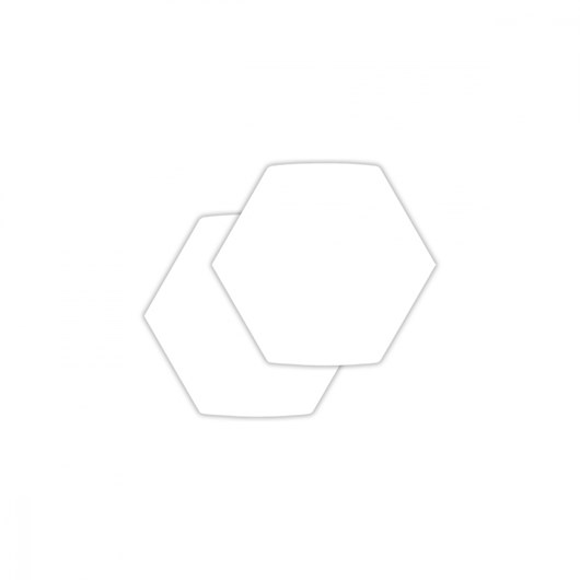 Revestimento Hexagonal Para Fachada 22,8x22,8cm White Ceral - Imagem principal - 9fba9403-6fd1-4b7f-85a8-339f9bfbc98e