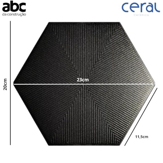 Revestimento Hexagonal Para Fachada Connect Black Ceral - Imagem principal - 512ffa9b-bc36-45cb-858f-6a86df7152ff