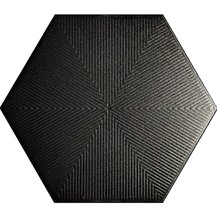 Revestimento Hexagonal Para Fachada Connect Black Ceral