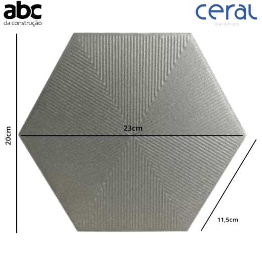 Revestimento Hexagonal Para Fachada Connect Grey Ceral - Imagem principal - 3d0320e7-d557-4b67-933d-b2a91e3a702e