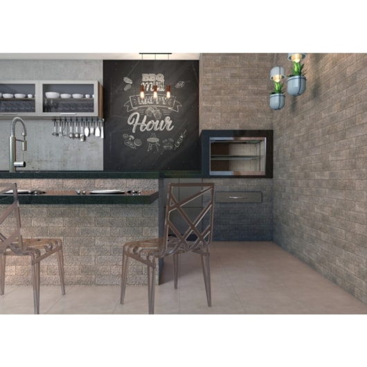 Revestimento Para Fachada 7,5x25cm Brick Marrom Ceral - Imagem principal - 872bba47-f789-4866-a53d-2c973d4b3159
