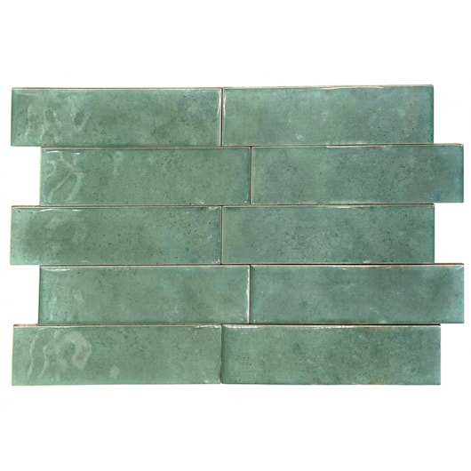 Revestimento Para Fachada Ceral Brick Aquarela Esmeralda Brilhante 7,5x25cm - Imagem principal - 872a9624-c1e2-4d50-aba4-a97310521d7f