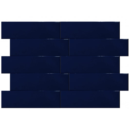 Revestimento Para Fachada Ceral Brick Color Blue Brilhante 7,5x25cm - Imagem principal - 198859a3-d192-4945-8603-5fedb19a9d48