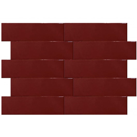 Revestimento Para Fachada Ceral Brick Color Carmine Brilhante 7,5x25cm - Imagem principal - d617cf9d-c531-4e48-8055-04500838ee11