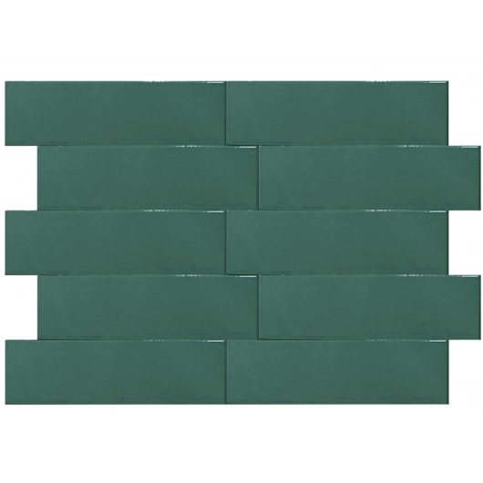 Revestimento Para Fachada Ceral Brick Color Esmeralda Brilhante 7,5x25cm - Imagem principal - e6fb485e-c519-4ab1-be83-b4824f0dff6e
