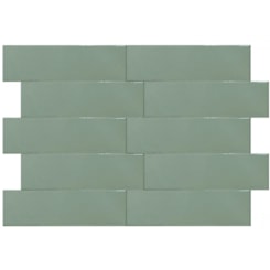 Revestimento Para Fachada Ceral Brick Color Menta Brilhante 7,5x25cm