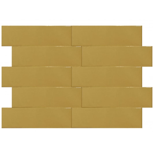 Revestimento Para Fachada Ceral Brick Color Mustard Brilhante 7,5x25cm - Imagem principal - 4a689f56-2ff2-45e9-9dbe-7801d5c17021