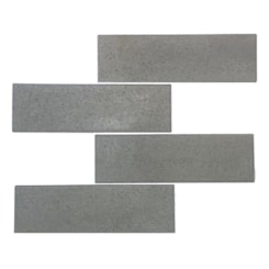 Revestimento Para Fachada Ceral Element Cinza Claro Acetinado 7,5x25cm
