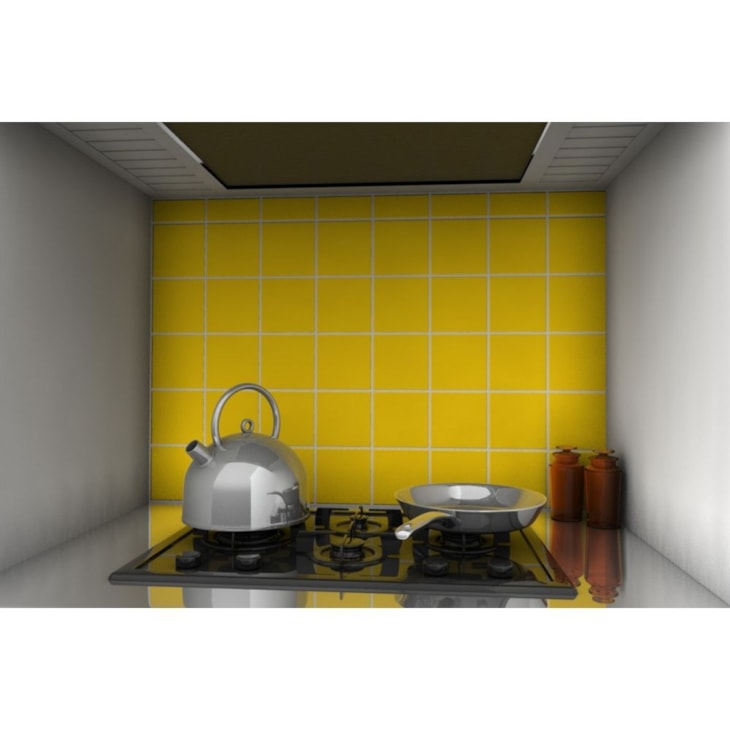 Revestimento Para Fachada E Piscina 10x10cm Telado Amarelo Ceral