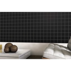 Revestimento Para Fachada E Piscina 10x10cm Telado Preto Ceral