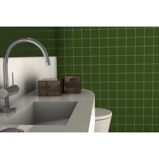 Revestimento Para Fachada E Piscina 10x10cm Telado Verde Musgo Ceral - Imagem principal - bf993ee8-6bd8-4d5c-aad8-57d57ce49641