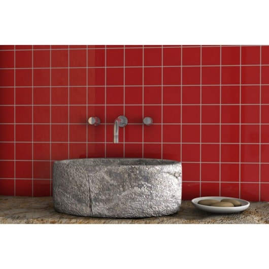 Revestimento Para Fachada E Piscina 10x10cm Telado Vermelho Ceral - Imagem principal - cd4d42ea-9aee-4835-8a0a-b0975099f738