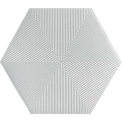 Revestimento Para Fachada Hexagonal Connect White Ceral