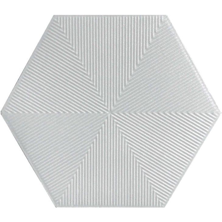 Revestimento Para Fachada Hexagonal Connect White Ceral