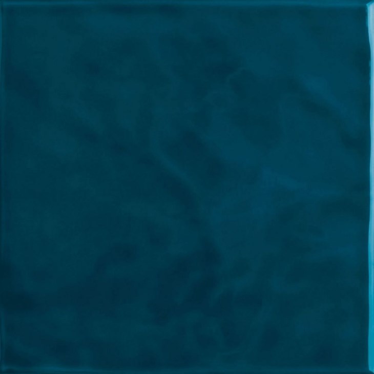 Revestimento Para Piscina 20x20cm Bold Azul Petróleo Onda Brilhante Lp Eliane