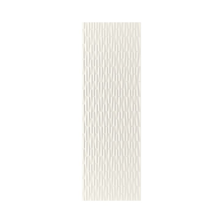Revestimento Portinari Solene Decor White Matte 33x100cm Branco Retificado 