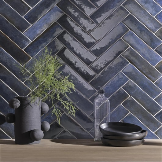 Revestimento Portobello Artfact Indigo Brilho 6,5x23cm Bold - Imagem principal - 466e3f4d-a396-4271-83c0-7e59ca44ee61